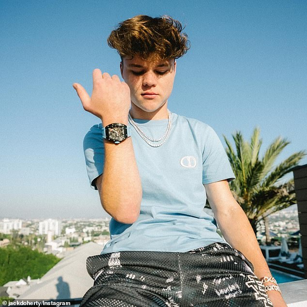 Jack Doherty shows off his Richard Mille watch in an Instagram post from October 2023
