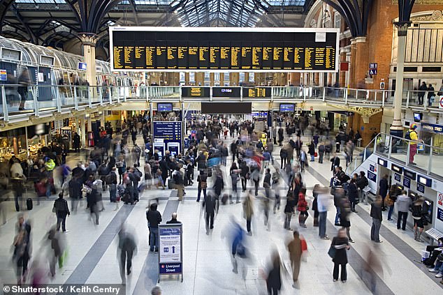 London Liverpool Street (pictured) will be closed from December 25 to New Year's Day for journeys to the East