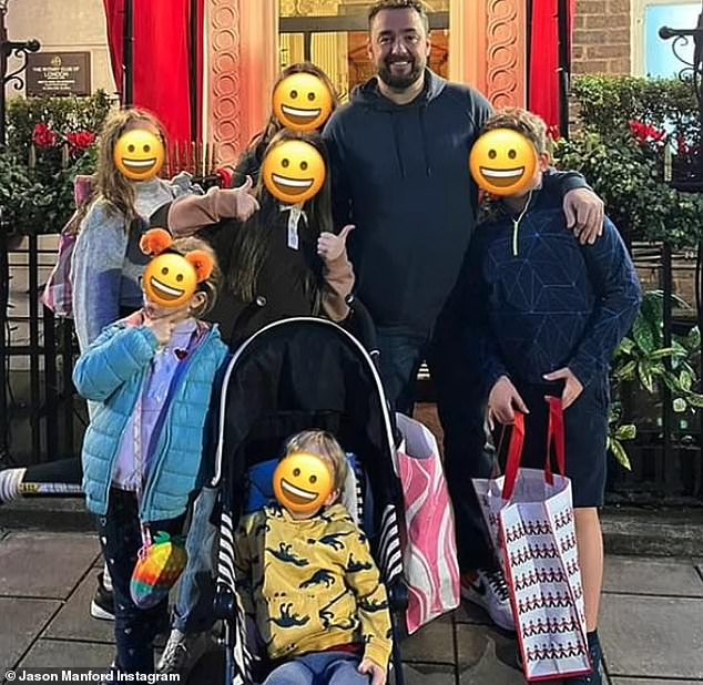 He also shares his four older children - 15-year-old twin girls, a 12-year-old daughter and ten-year-old son, with ex-wife Catherine from whom he split in 2013