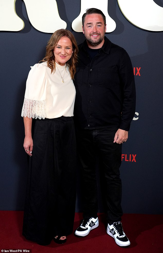 The comedian, 44, who shares two daughters with the TV producer Lucy (pictured 2024) shared a snap on Sunday of himself in what appeared to be a hospital waiting room