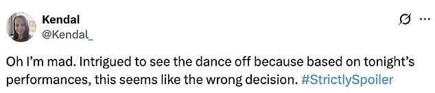 While many angrily declared that the judges had made the wrong call, insisting the person eliminated had been in line for the final