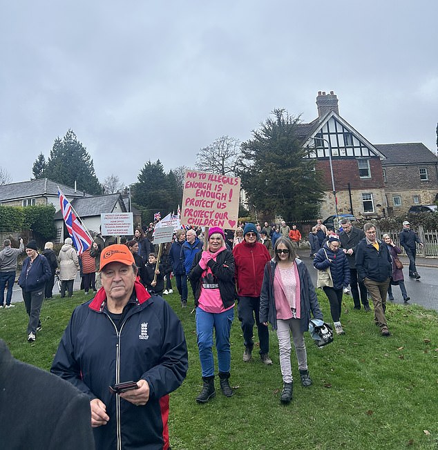 Around 2,000 people are understood to have joined the march earlier today