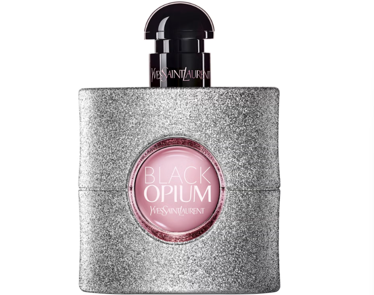 Yves Saint Laurent Black Opium Glitter perfume bottle.