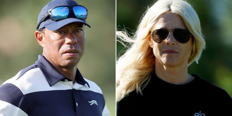 Tiger Woods seen in deep conversation with ex-wife Elin Nordegren as pair support golfer son Charlie, 16