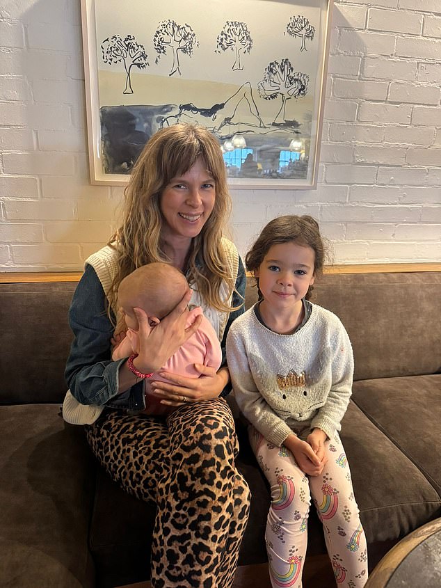 Kate with her daughter Blake and baby Harper. She has loved hearing about her own mother's experiences of motherhood