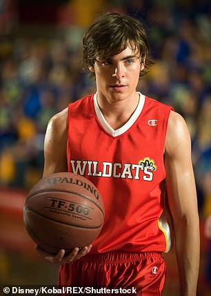 Zac Efron (pictured in High School Musical ) undertook an extreme make-over for Baywatch in 2020 - leaving him with a ripped body and incredible six pack