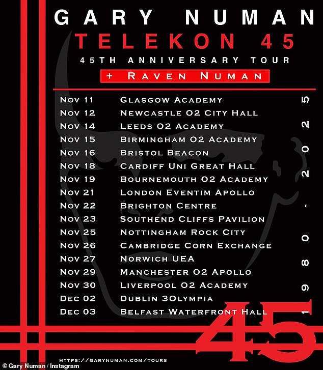 Just this week, Gary kicked off his new countrywide tour, which celebrates the 45th anniversary of his seminal album Telekon