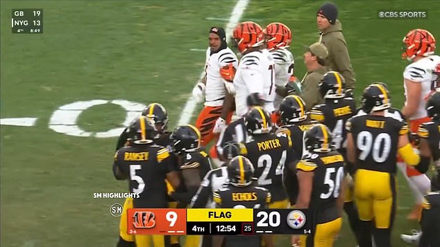 Tensions quickly boiled over and players from both teams intervened to diffuse the situation