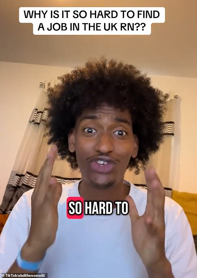 Abdithe Somali, who has also faced unemployment troubles, spoke about how hard it is to get a job in the UK at the moment