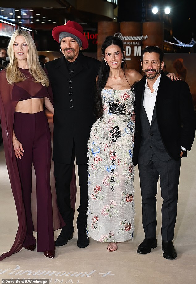 Ali Larter, Billy Bob Thornton, Demi Moore and David Glasser attend the UK Premiere for Landman Season 2