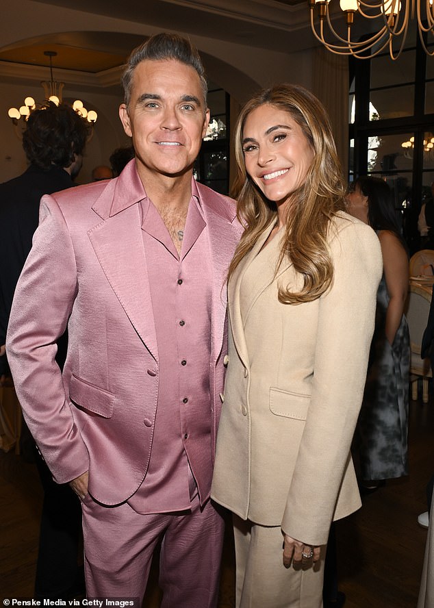 Robbie Williams and his wife Ayda Field