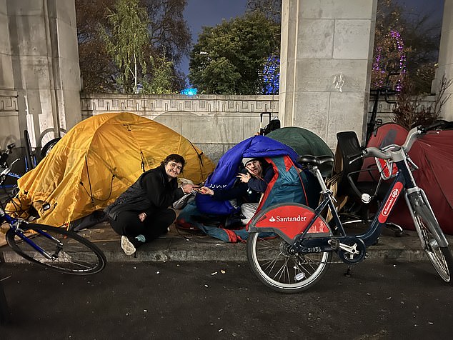 In the shadow of the £800-a-night Adelphi, on London's Strand, people from Britain and around the world are living in a street encampment