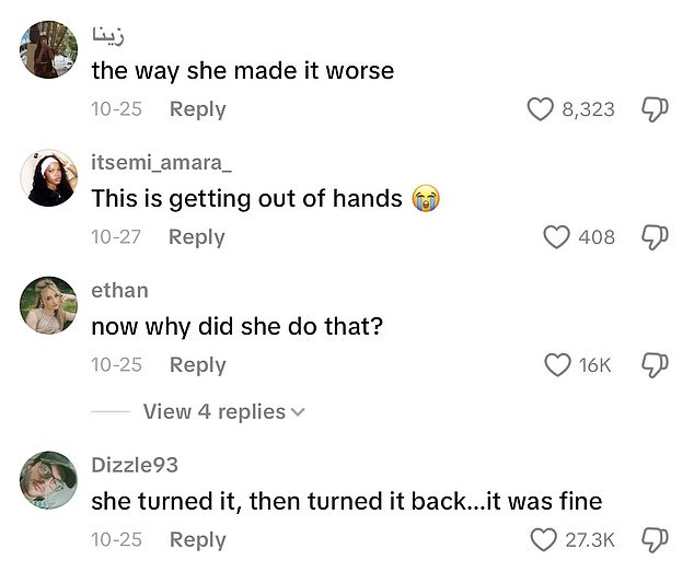 Many fans claimed there was 'nothing wrong with her necklace' in the first place, and others called the interaction 'ridiculous'