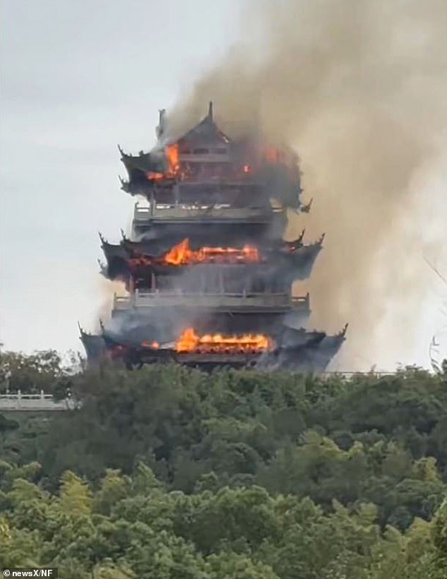 Officials said there were no casualties following the fire and that the it did not spread to any surrounding forest areas