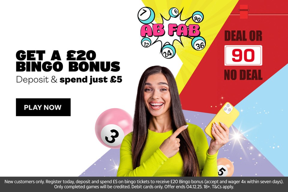 Advertisement for a £20 bingo bonus when depositing and spending £5.