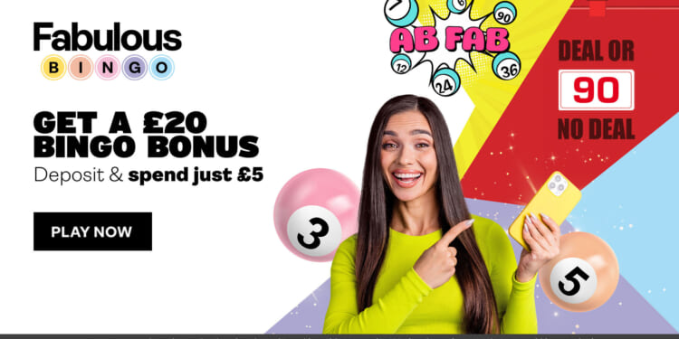 Get a £20 bingo bonus when you join Fabulous Bingo and spend £5