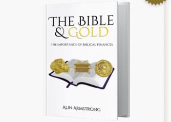 A copy of "The Bible & Gold" by Alin Armstrong.