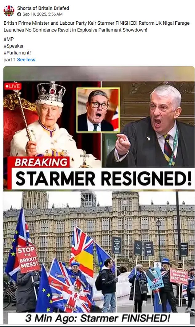 An example of a fake news story posted on one of Sooriyapura's Facebook pages