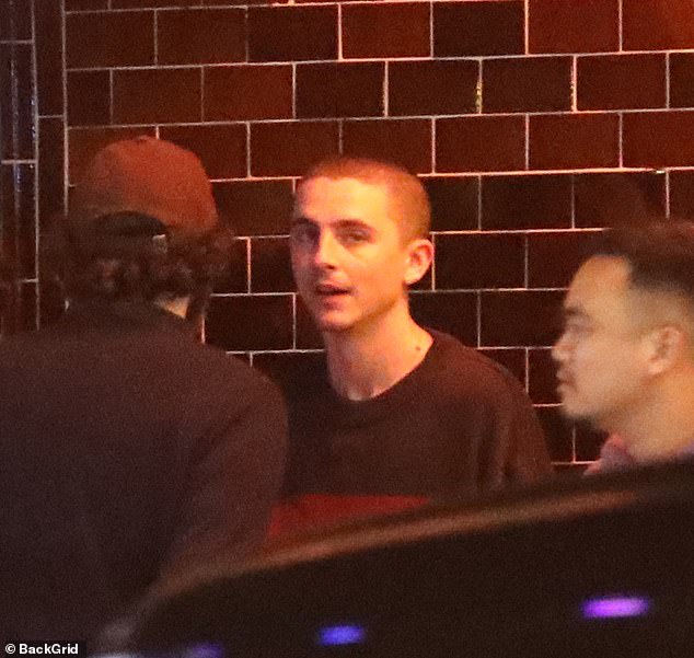 Judi continued: 'It's a "bro" look that hints he's joyful to get back with his crew after a long time spent role-playing a grown-up twenty-nine-year-old sophisticated man just to look good in the selfies with Kylie'