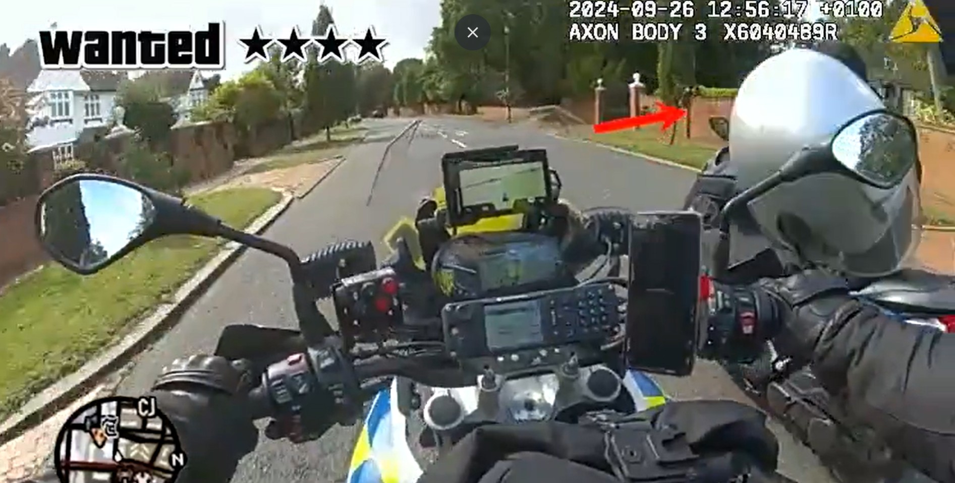 Moment moped-rider takes drastic step in bid to shake off bike cop during Grand Theft Auto-style chase
