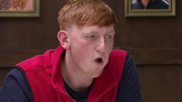 Ginge was up first, with a dish inspired by Maya Jama , named 'Cryer Jama' - a selection of giant cockroaches and mealworms