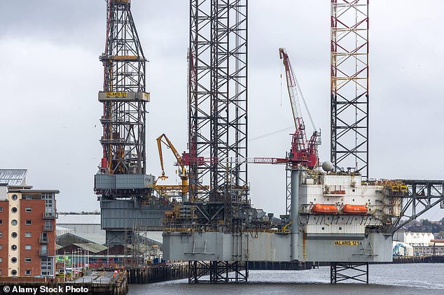 Mr Hulse was a worker on the Valaris 121 oil drilling rig (pictured here in Dundee Harbour for refit and maintenance)