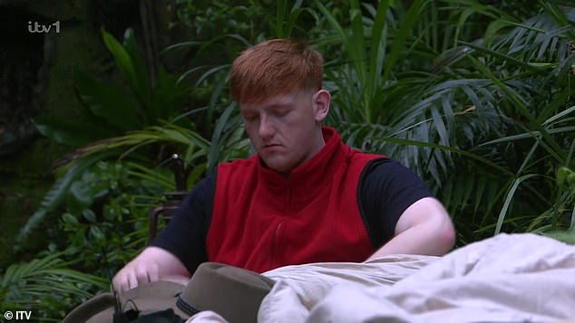 In chaotic scenes the Internet personality, 24, accidentally spilled his beans onto the campfire causing it go out, while Kelly Brook exclaimed: 'Disaster! What the hell?'