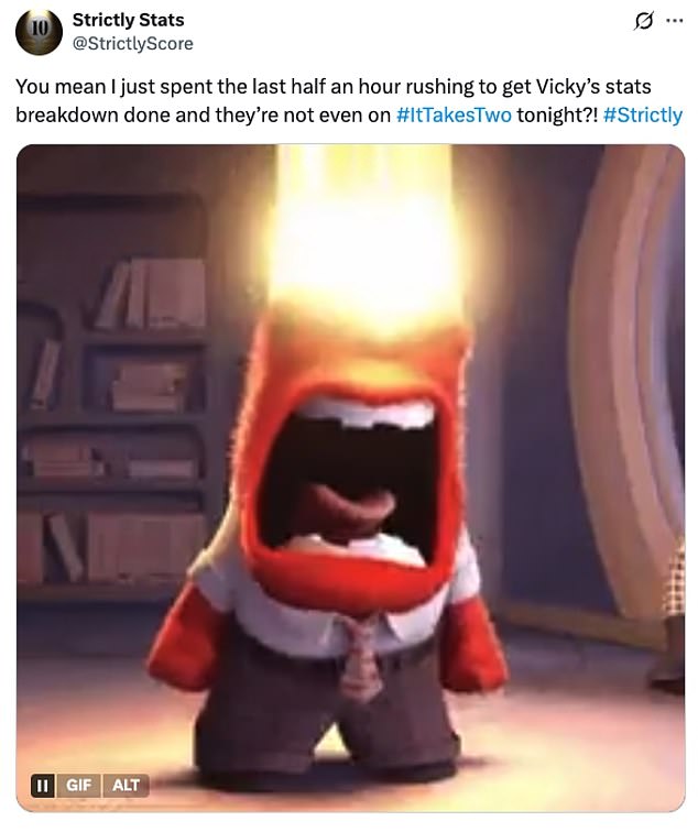 Following Fleur's announcement fans rushed to X asking: ''No Vicky & Kai on It Takes Two tonight, hope thinks are ok'