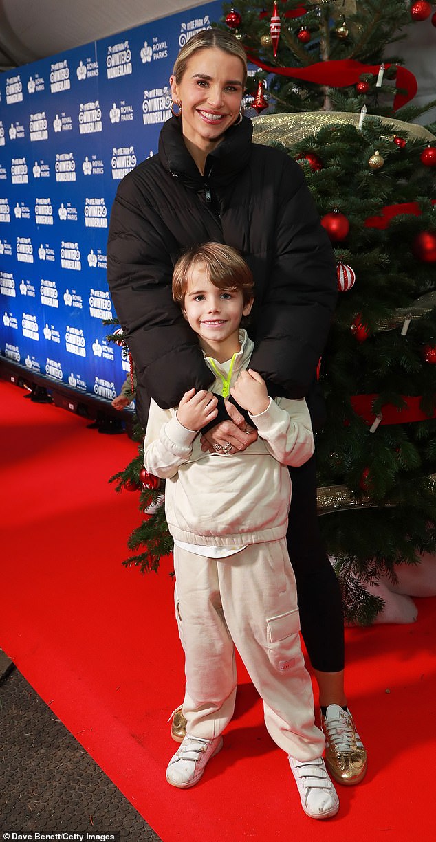 Vogue attended the launch of Winter Wonderland at London's Hyde Park on Thursday with her eldest son, Theodore, before jetting off to Australia for I'm A Celeb
