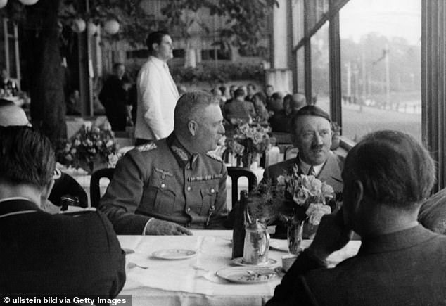 Field marshal Wilhem Keitel in Munich in 1938 with Hitler. The chief of the German High Command’s execution was botched by Woods and he took more than 20 minutes to die