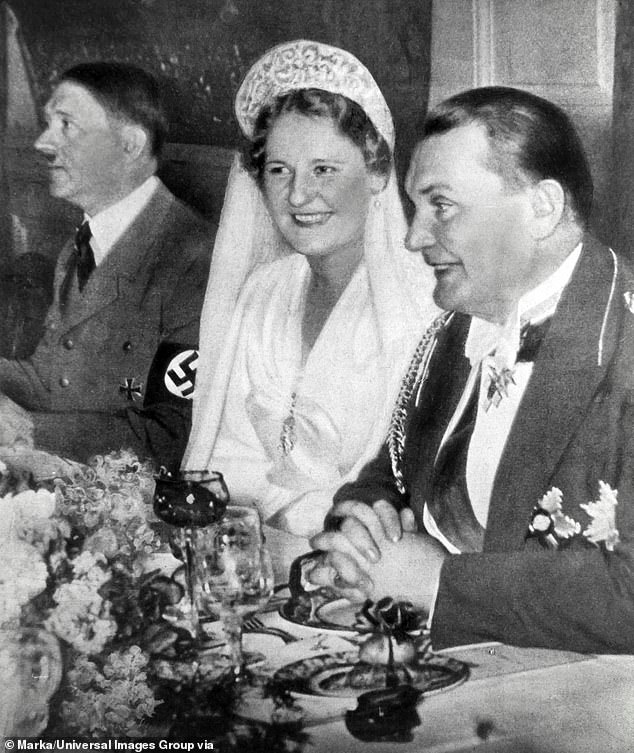 Hitler at Hermann and Emmy Goering's wedding in 1935. Eleven years later, just a few hours before his execution, Goering would deprive his many victims of the satisfaction of seeing him go to the gallows. He committed suicide in his cell using a cyanide capsule