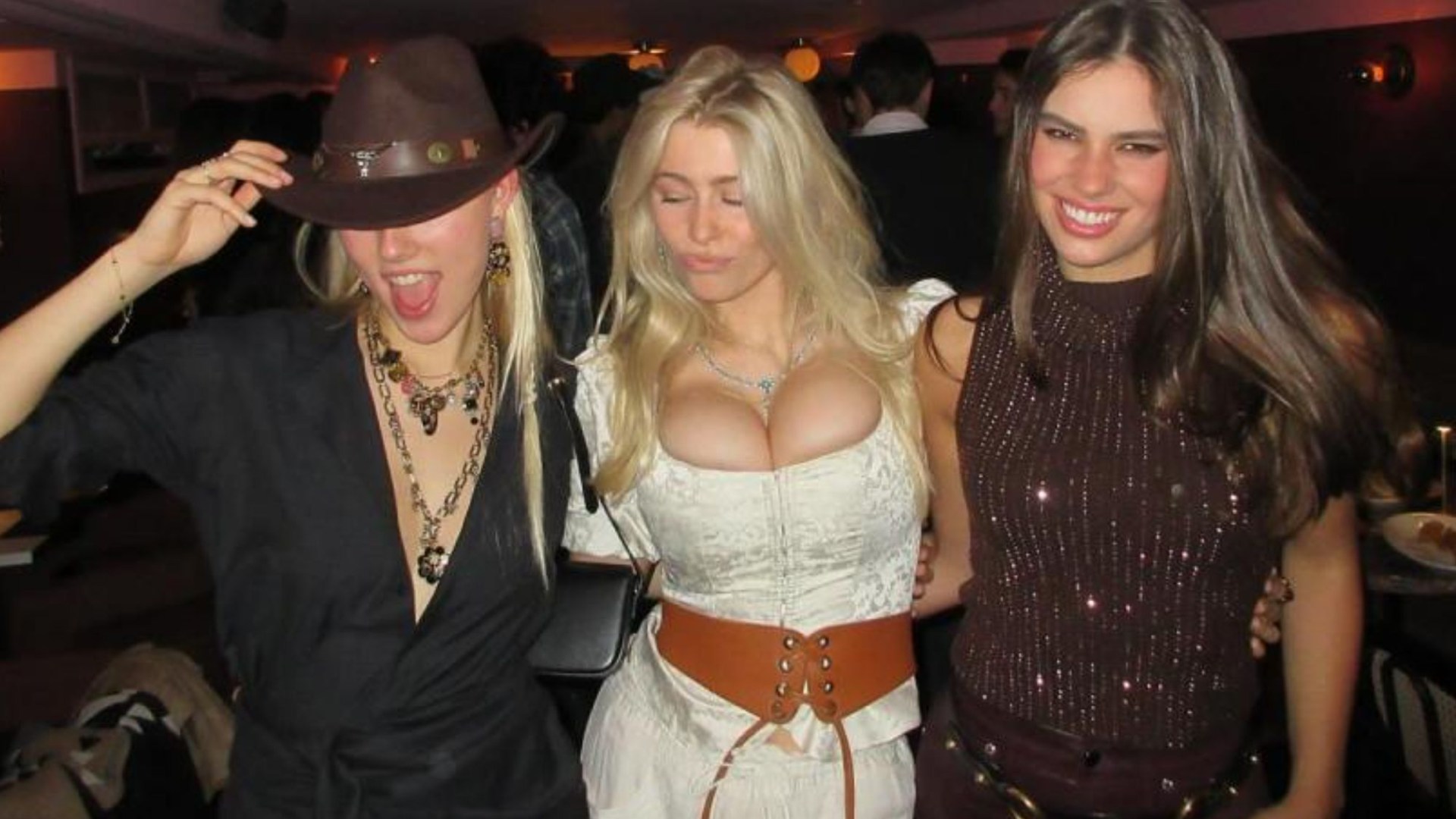 Nepo baby, 21, looks just like her supermodel mum as she parties with pals