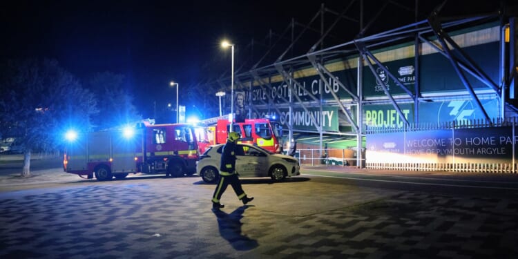 Fire breaks out at EFL stadium just days after same thing happened at local rivals' ground
