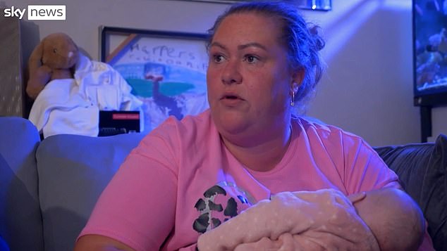 Ms Grafton described funding spent on migrants and asylum seekers as a 'kick in the teeth' and said her family faced having to not pay rent in order to afford everything their new baby needed