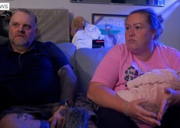 Lee Stevenson and Gemma Grafton, who welcomed their third child Ivie three months ago, said they struggle to afford to cover even the basics such as food and raged at what they see as free handouts to asylum seekers