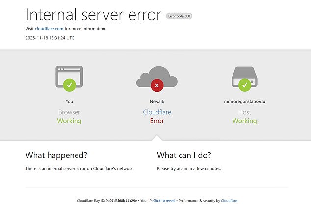 Many users have reported error messages when clicking links on the web, with alerts showing an 'Internal server error' and blaming the issue on a local Cloudflare data center