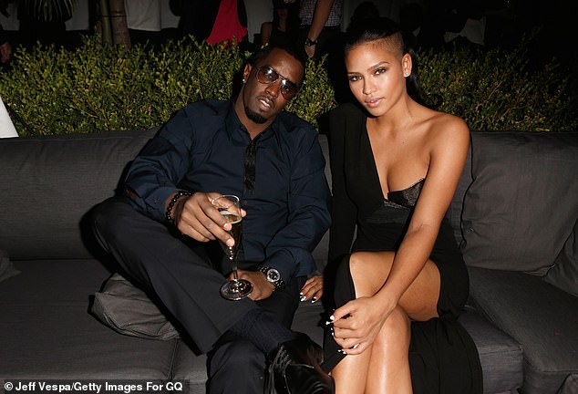 The disgraced music mogul was convicted in July of prostitution charges in relation to his ex-girlfriend Cassie Ventura. They are pictured here in 2012