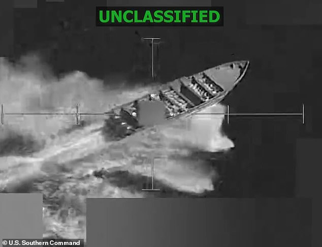 Coinciding with Sunday¿s deadly strike (pictured), Secretary of State Marco Rubio said the department would label Venezuelan group Cartel de Los Soles as a foreign terrorist organization