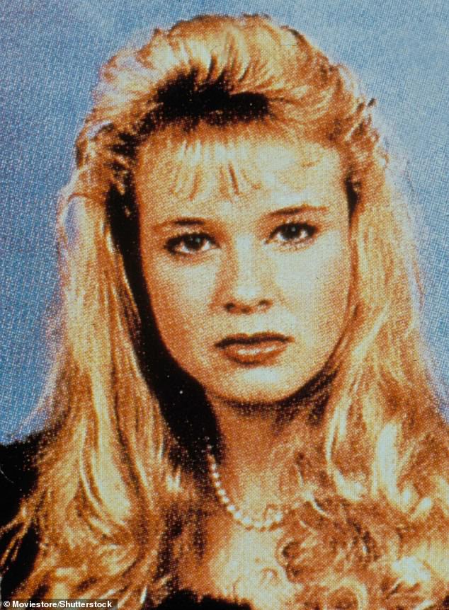 Renée sported blonde bangs and a long wavy hairstyle in a shot taken in 1987, when she was around 18-years-old