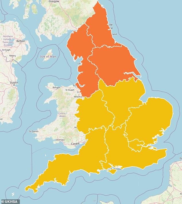 The UK Health Security Agency has issued amber and yellow cold health alerts for England