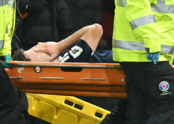 Bournemouth star Ben Gannon-Doak in tears as he’s stretchered off after electrifying start in Scotland World Cup decider