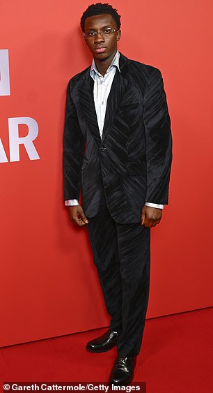Eddie Nketiah wore a suit for the event