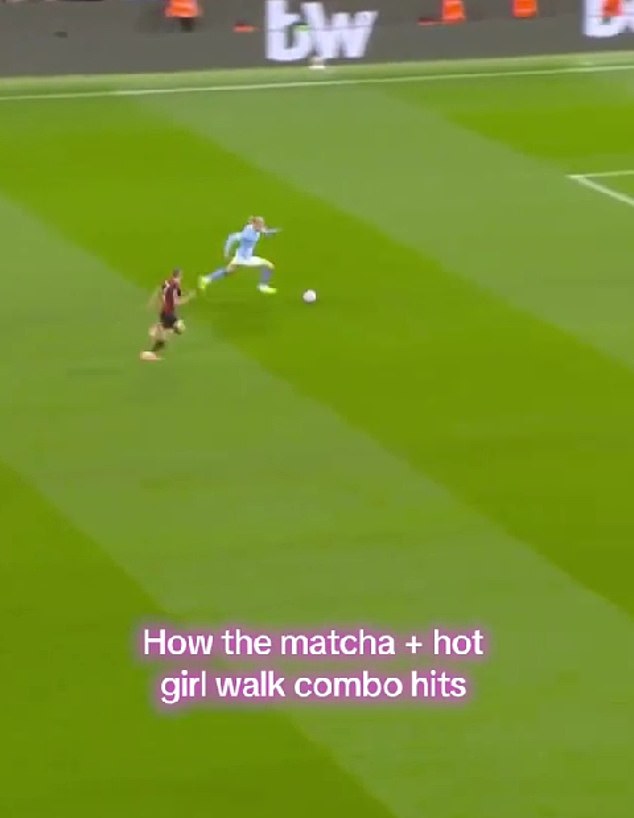 A clip of Erling Haaland's opening goal against Bournemouth earlier this month was given an unfathomable caption entirely unrelated to the action