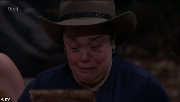 It led to plenty of tears as they got their photos from home around the campfire