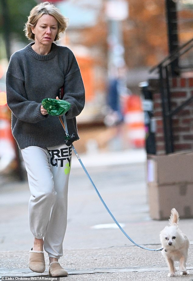 The King Kong actress' mood looked as though it might be somewhat downcast as she headed up the street in the gathering late-autumn chill