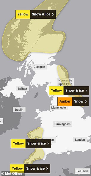 Met Office warnings for Thursday