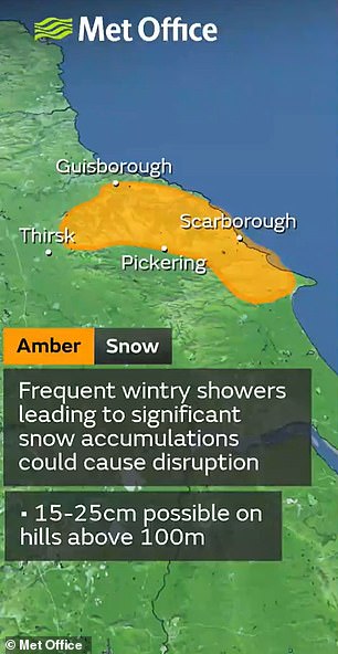 Met Office amber warning for Thursday