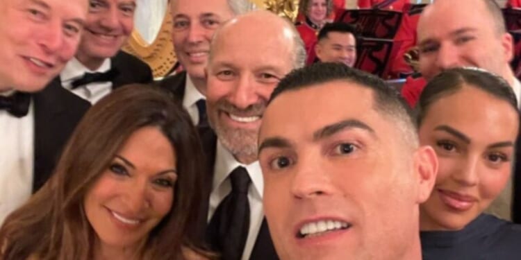 Trump hails Ronaldo and reveals son Barron, 19, is superfan as legend joins White House dinner & snaps selfie with Elon