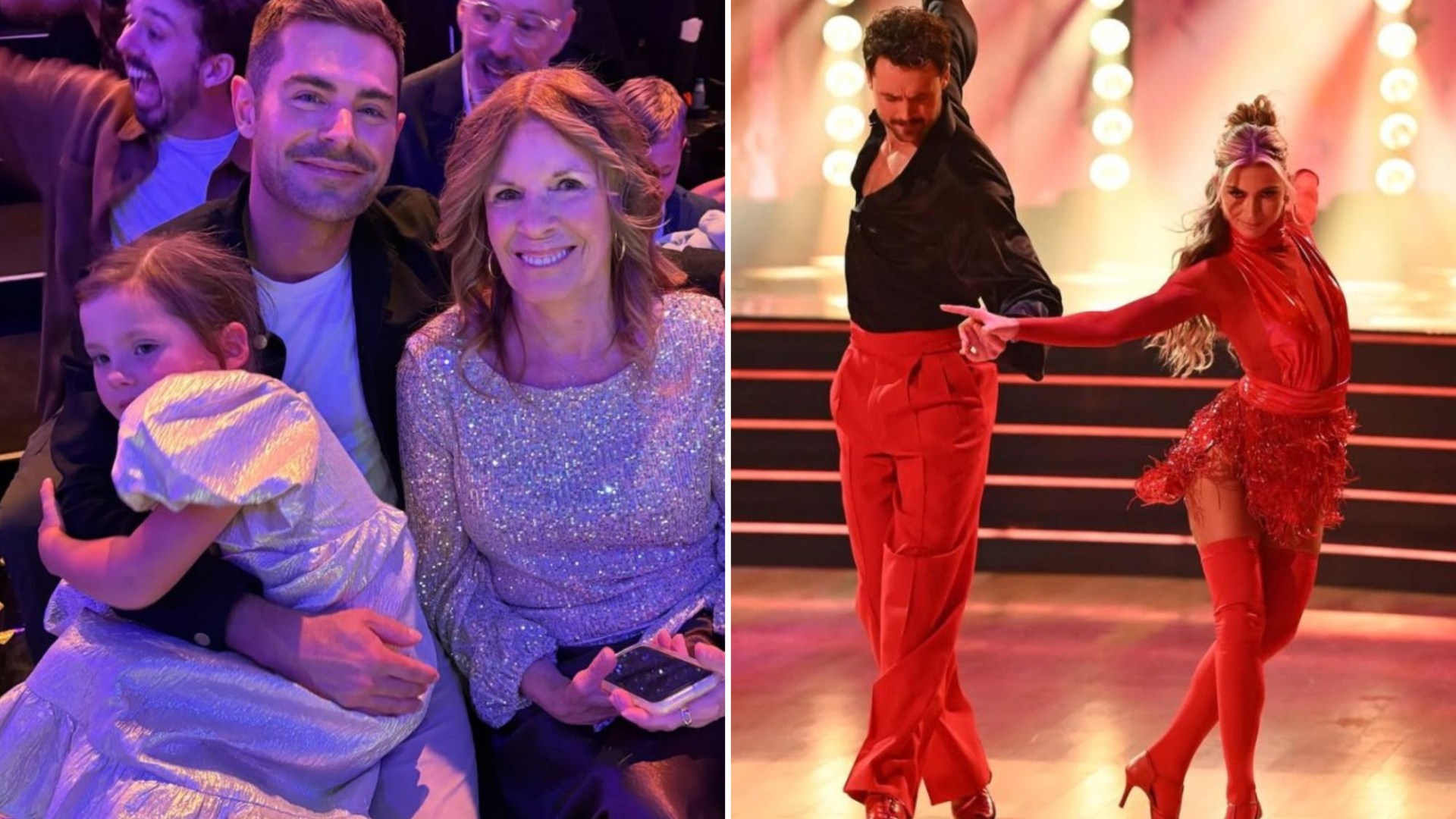 Zac Efron makes surprise appearance in the ballroom to cheer on brother Dylan in DWTS semi-finals