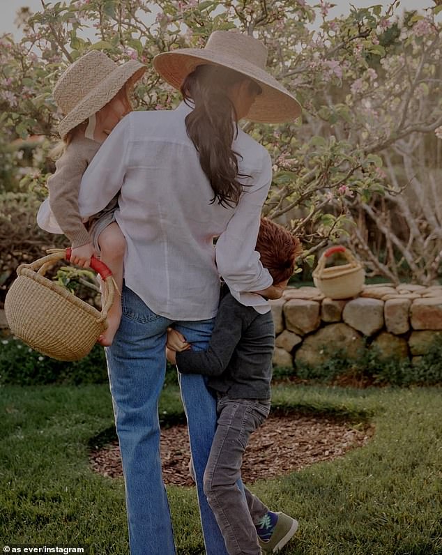 The Duchess Of Sussex, 44, revealed that she, Harry, 41, and their kids - son Archie, six, and daughter Lilibet, four - harvest sage from their garden to season their homemade feast